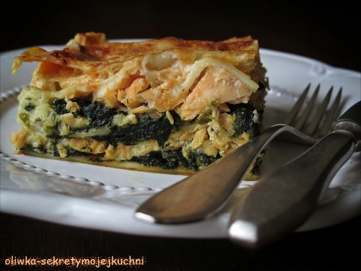 LASAGNE Z ŁOSOSIEM I SZPINAKIEM